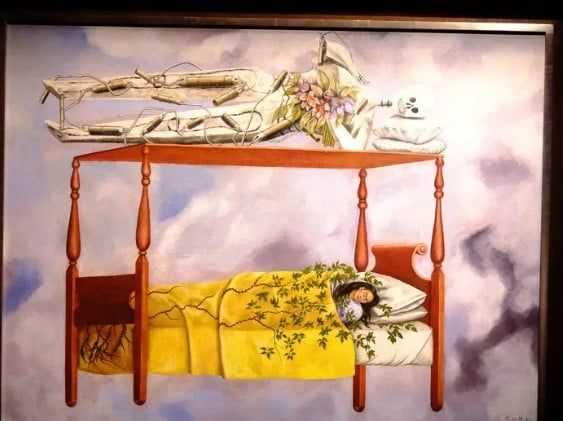 لوحة السرير للفنانة فريدا كاهلو