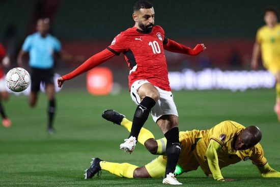 محمد صلاح خلال المباراة