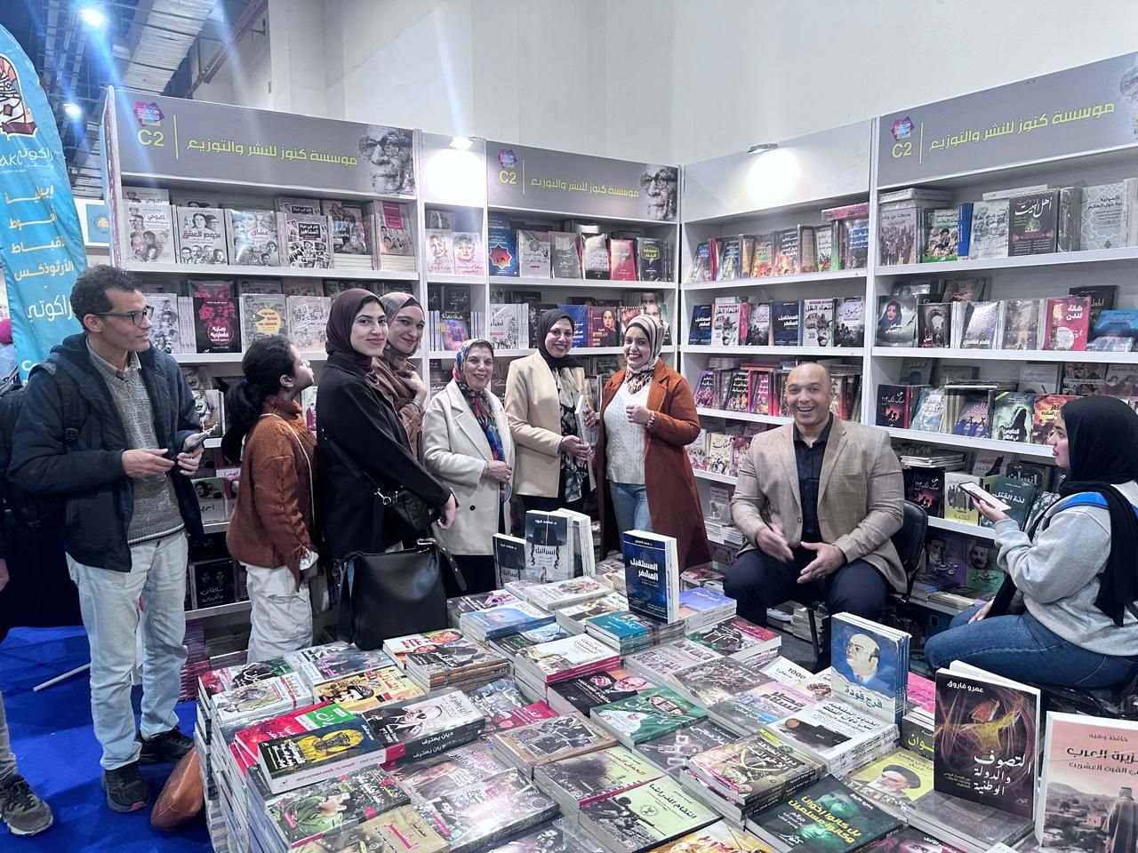 محمد عبود خلال فعاليات معرض الكتاب