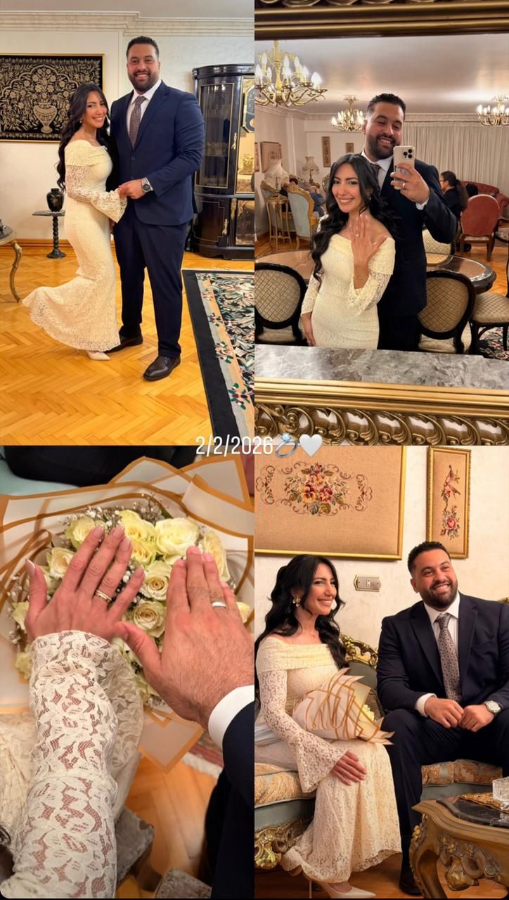 محمد على حارس منتخب اليد يحتفل بخطوبته بعد التتويج بأمم أفريقيا