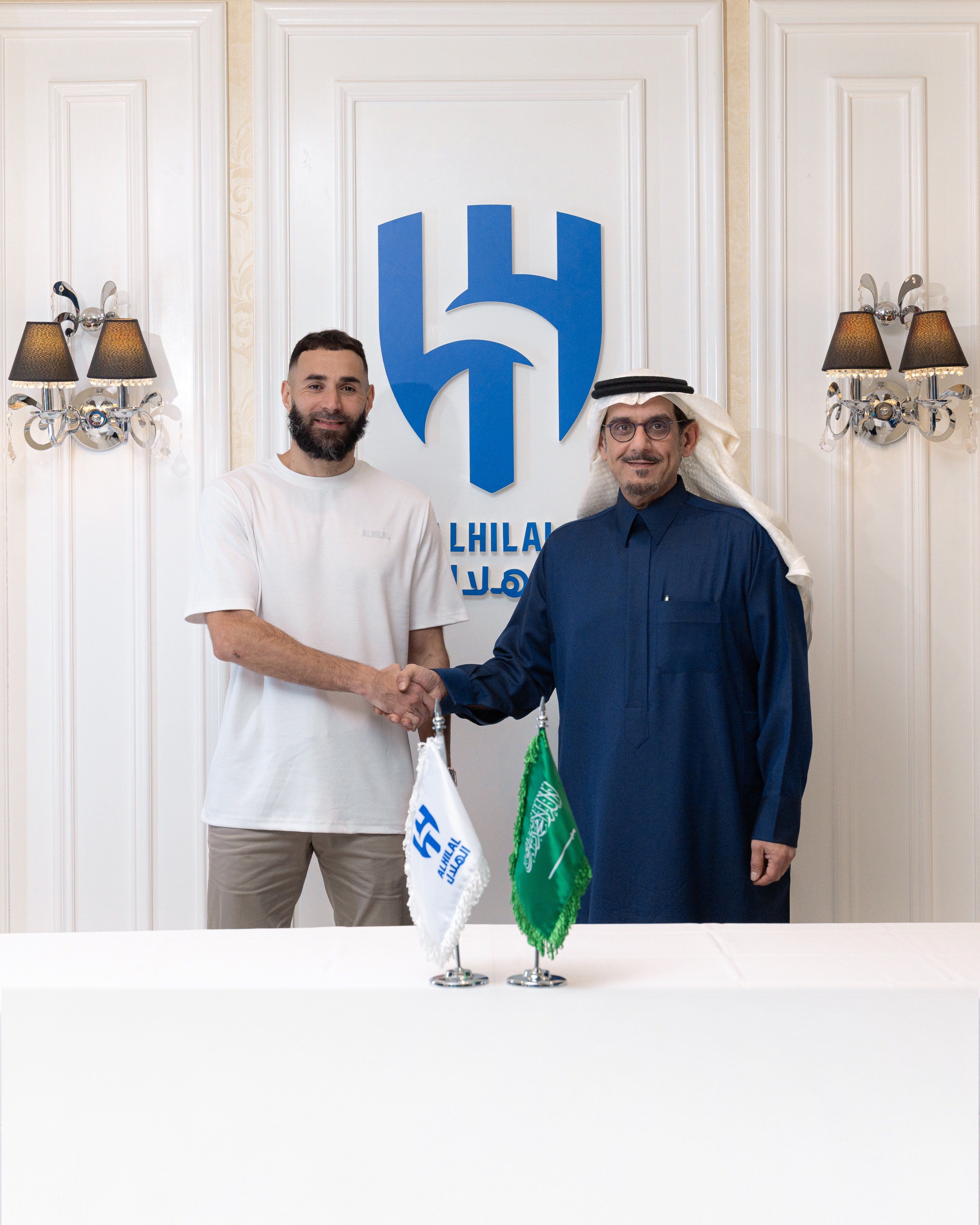 كريم بنزيما مع رئيس الهلال