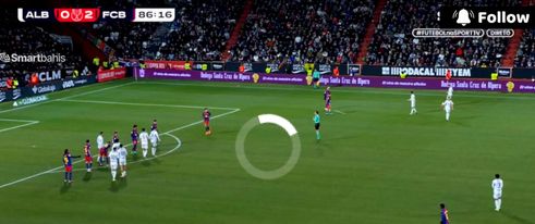 ألباسيتي ضد برشلونة.. ألباسيتي يسجل الهدف الأول في مرمى برشلونة بربع نهائي كأس ملك إسبانيا في الدقيقة 86