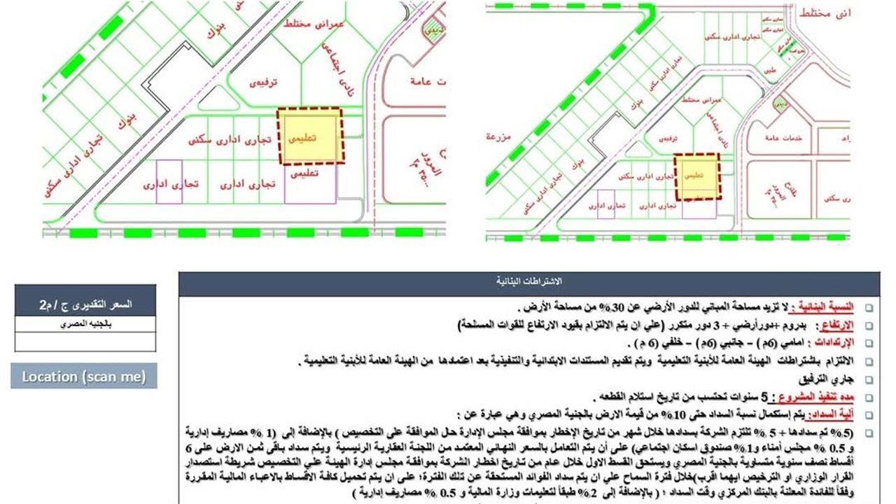 جهاز السادات يطرح فرصًا استثمارية جديدة بنظام التخصيص الفوري لدعم القطاعين التعليمي والخدمي