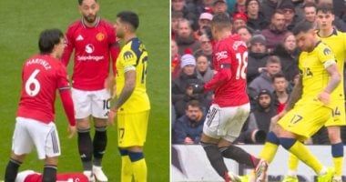 مان يونايتد ضد توتنهام.. بطاقة حمراء لـ روميرو قائد السبيرز فى الدقيقة 29