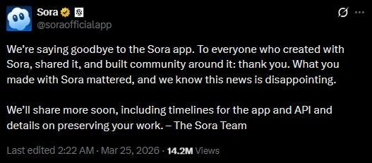 قرار صادم.. OpenAI تُنهي Sora بعد اجتماع مفاجئ مع Disney
