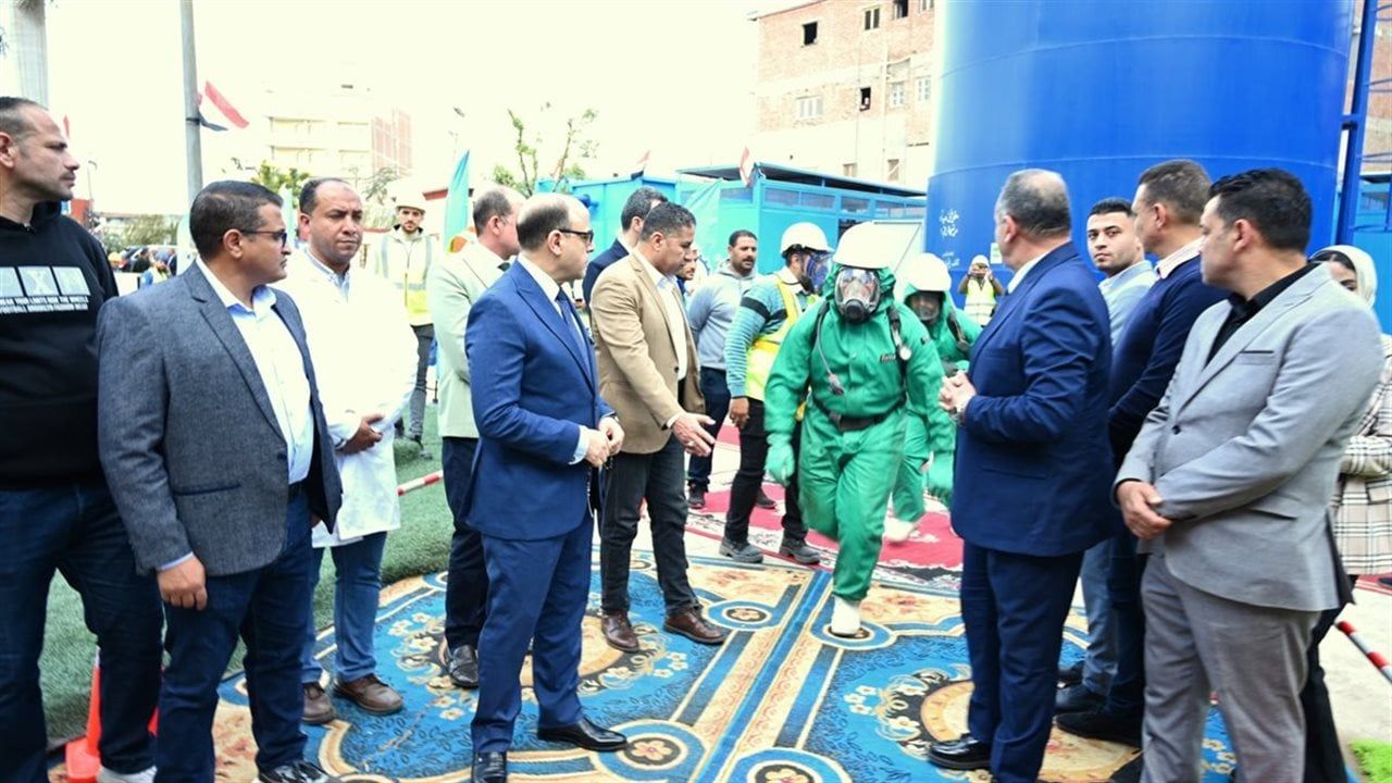 محافظ الغربية يشهد تجارب محاكاة للأزمات خلال افتتاح تطوير محطة مياه شبرا