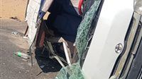 رحلة تحولت لكارثة.. انقلاب ميكروباص يُصيب 12 في الشيخ زايد