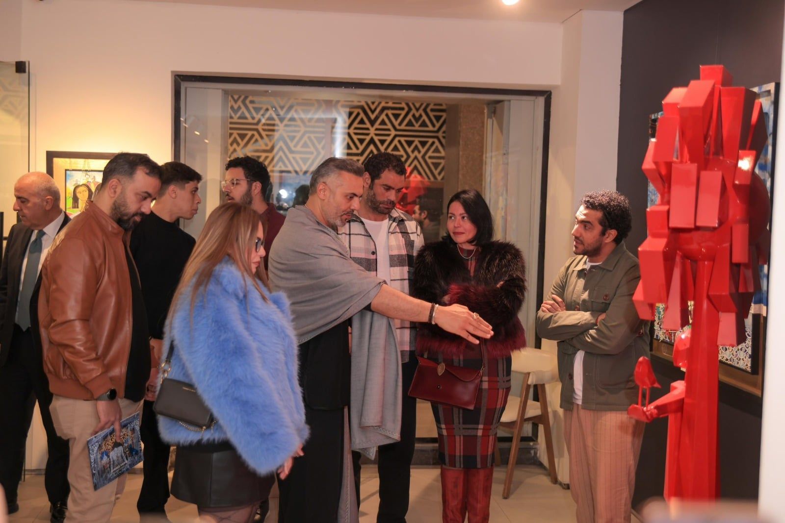 أحمد فريد ولقاء الخميسى من معرض أحمد فريد