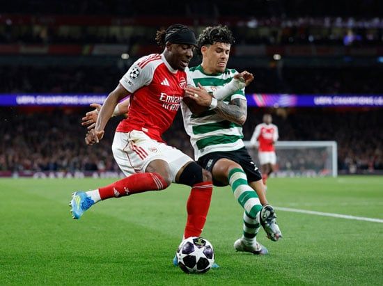 أرسنال وسبورتينج لشبونة دورى أبطال أوروبا