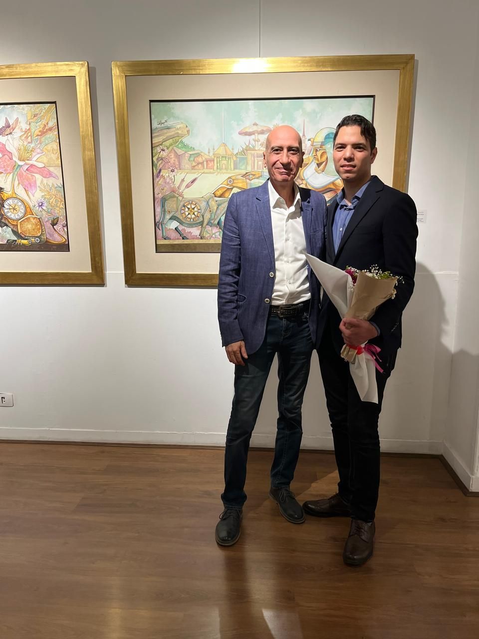مع رئيس قطاع الفنون التشكيلية الأسبق الدكتور خالد سرور