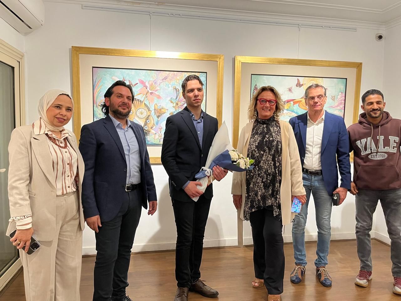 مع الفنانه الايطاليه انتونيلا ليونى