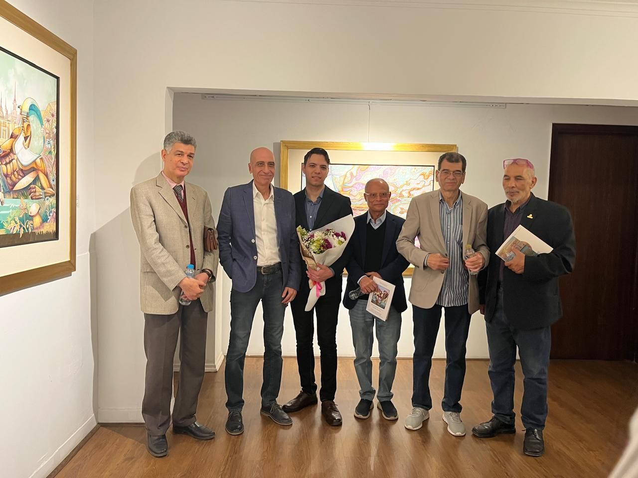 الرسامين جمال هلال وعصام طه والدكتور خالد سرور