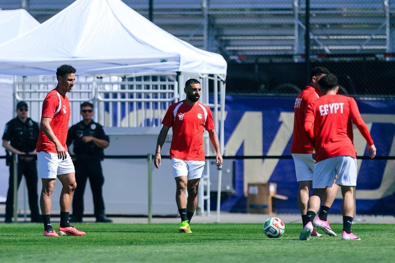 منتخب مصر يختتم تدريباته لمواجهة بلجيكا (9)