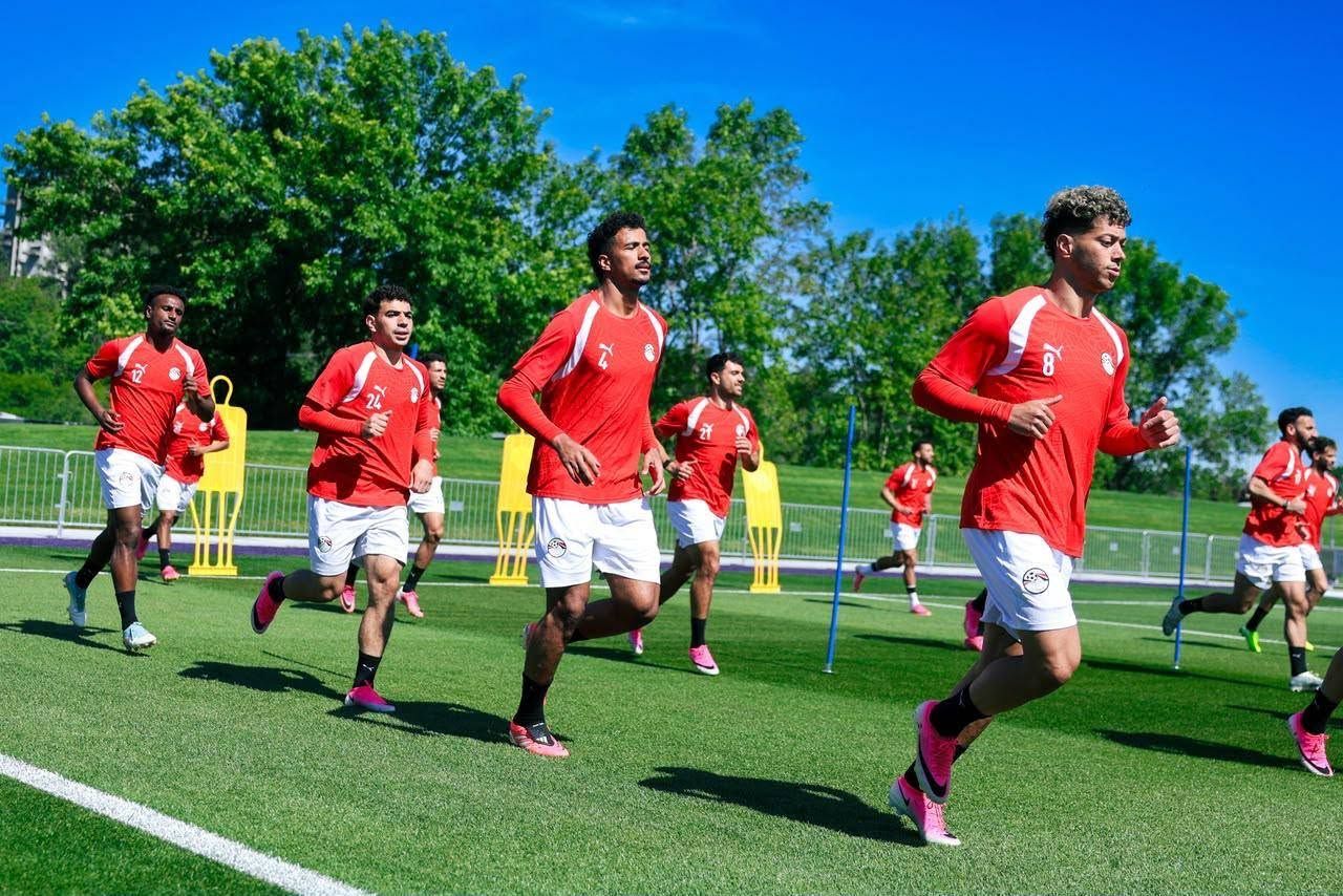 منتخب مصر يختتم تدريباته لمواجهة بلجيكا (2)