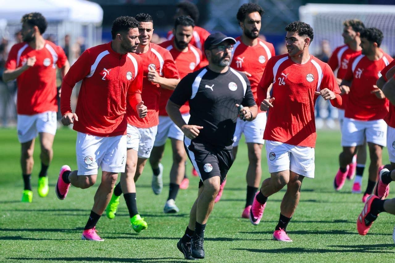 منتخب مصر يختتم تدريباته لمواجهة بلجيكا (4)