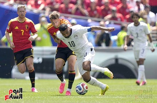 محمد صلاح خلال المباراة