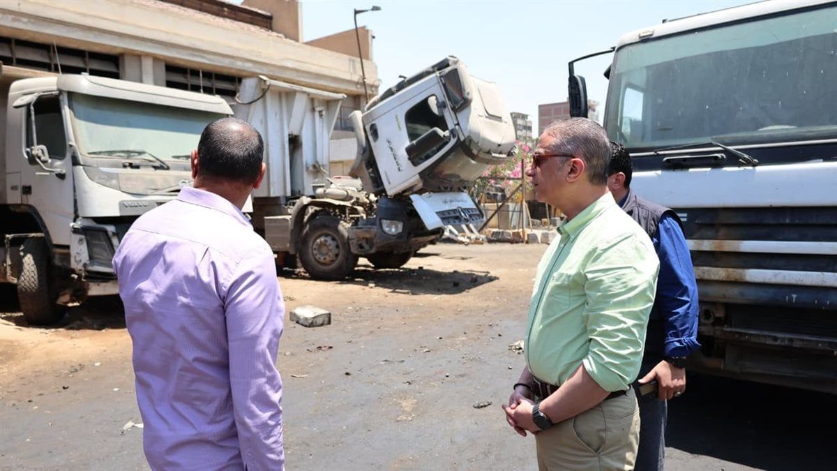 محافظ الجيزة يكلف بتكثيف النظافة بالمنشية والقومية العربية ويتفقد جراج هيئة النظافة ببين السرايات
