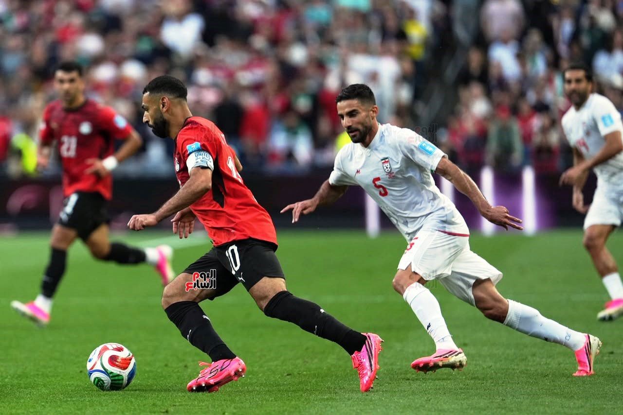 محمد صلاح خلال المباراة