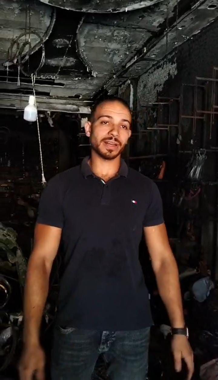 حريق يلتهم محلًا تجاريًا بكفر الدوار