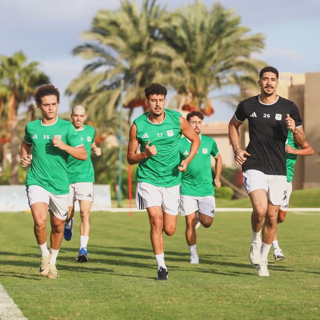 تدريباتن لاعبو المصري تدريباتن لاعبو المصري