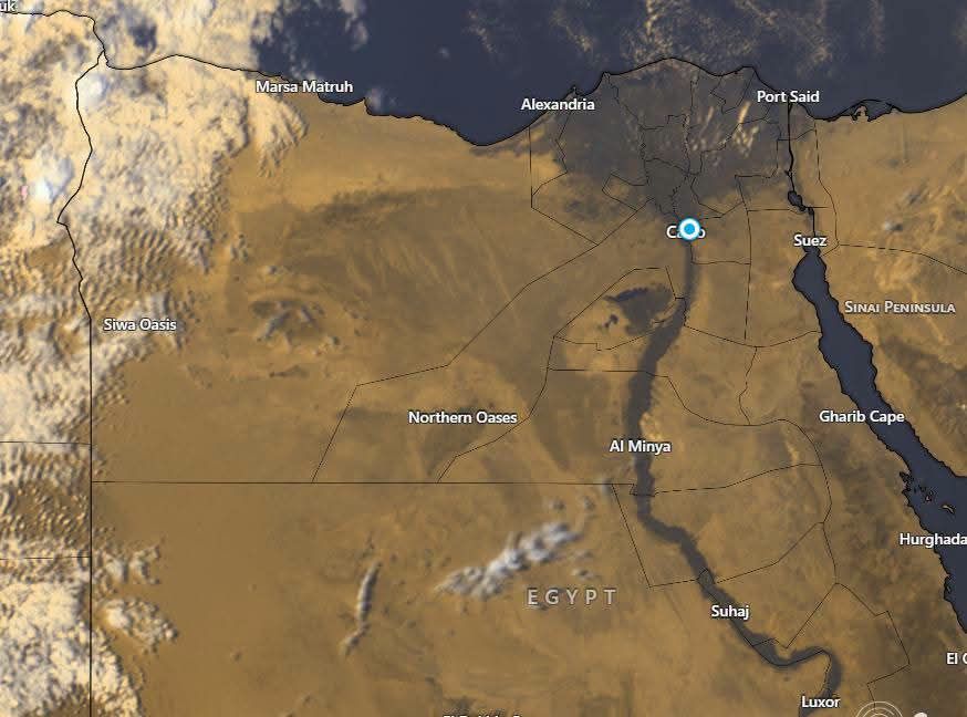 بداية ظهور السحب الركامية فوق السلوم بمطروح، يصاحبها فرص لسقوط أمطار متفاوتة الشدة، فيتو