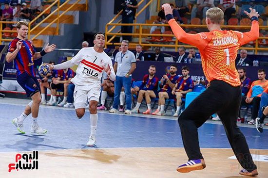 الشوط الثاني الزمالك وبرشلونه