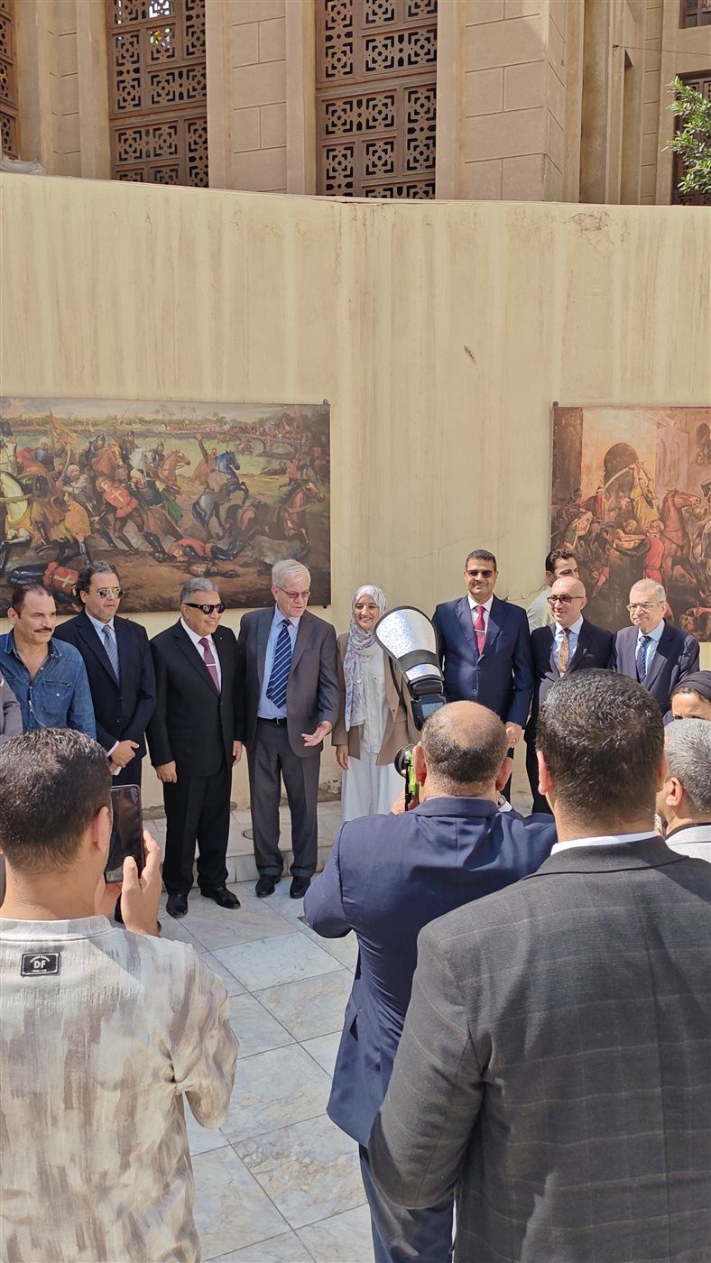 أسر فيها ملك فرنسا، محافظ الدقهلية والسفير الأمريكي يتفقدان دار ابن لقمان بالمنصورة