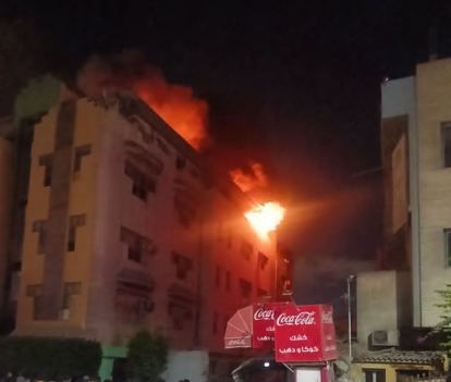 حريق مدرسة النيل جاردن بأوسيم