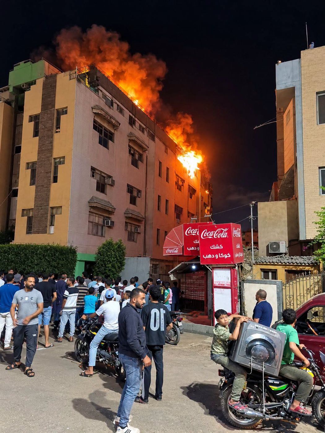 حريق مدرسة النيل جاردن بأوسيم