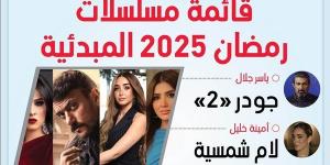 مسلسلات رمضان 2025.. القائمة الكاملة وأبطالها