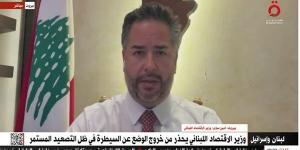 وزير الاقتصاد اللبنانى لـ"القاهرة الإخبارية": الدولة اللبنانية تمر بحالة اقتصادية صعبة منذ أعوام
