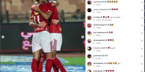 أحمد عبد القادر يحتفل بتأهل الأهلي إلي ربع نهائي دوري أبطال أفريقيا.. صور