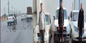 مطاردة على طريق.. حبس سائقين تسببا في انقلاب حمولة سيارة بالإسماعيلية