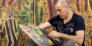 افتتاح معرض وليد اللحظة للفنان التشكيلى وليد نايف