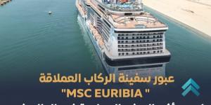 إنجاز يُعزز مكانة قناة السويس كممر عالمي.. عبور سفينة الركاب "MSC EURIBIA"