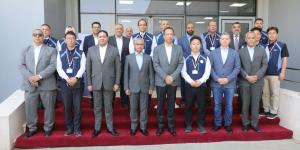 محافظ بني سويف يستقبل وزير الاتصالات في مستهل زيارته داخل مجمع مصانع “سامسونج” بكوم أبو راضي الصناعية