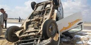 إصابة 14 شخصًا في انقلاب سيارة ربع نقل بطريق أسيوط الغربي بالفيوم
