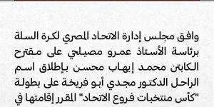 اتحاد السلة يطلق اسم الراحل مجدي أبو فريخة على كأس الفروع