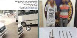 ضبط عاطلين لسرقتهما حديد تسليح من حاجز خرساني بالقليوبية