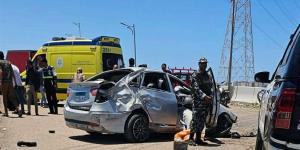 مصرع وإصابة 4 أشخاص في انقلاب سيارة غرب الإسكندرية