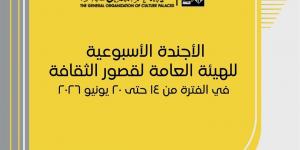 أجندة قصور الثقافة هذا الأسبوع.. أنشطة متنوعة بشارع الفن وانطلاق ملتقى أدباء القناة