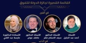 أحمد عبد الجليل وعاطف عوض بالقائمة القصيرة لجائزة الدولة للتفوق فى الفنون 2026