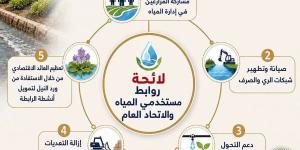 "الري" تعلن لائحة النظام الأساسي لروابط مستخدمي المياه في مصر (إنفوجراف)