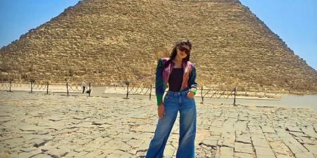 مي عمر: منطقة الأهرامات بقيت مزار سياحي عالمي.. ومستنية حفل افتتاح المتحف المصري الكبير