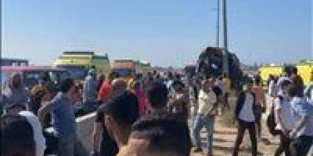 مصرع شخصين وإصابة 5 في تصادم "تريلا" بعربة كارو بالقليوبية