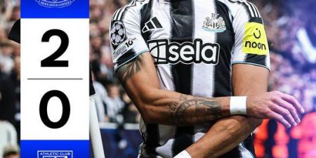 نيوكاسل يونايتد يواصل التألق الأوروبي بثنائية أمام أتلتيك بيلباو في دوري الأبطال