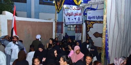 حشود هائلة من الناخبين للإدلاء بأصواتهم في انتخابات النواب بأسوان (صور)
