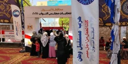 استمرار توافد الناخبين بمحافظة أسوان في انتخابات مجلس النواب 2025