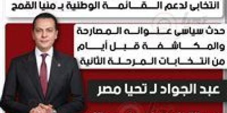 الشرقية على موعد مع مليونية سياسية الجمعة.. عبد الجواد يستضيف قيادات حزبية في أكبر مؤتمر لدعم القائمة الوطنية بمنيا القمح