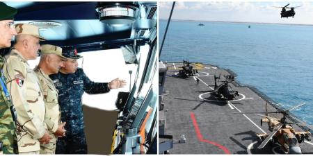 وزير الدفاع يشهد تنفيذ المرحلة الرئيسية للتدريب المشترك "ميدوزا -14".. شاهد